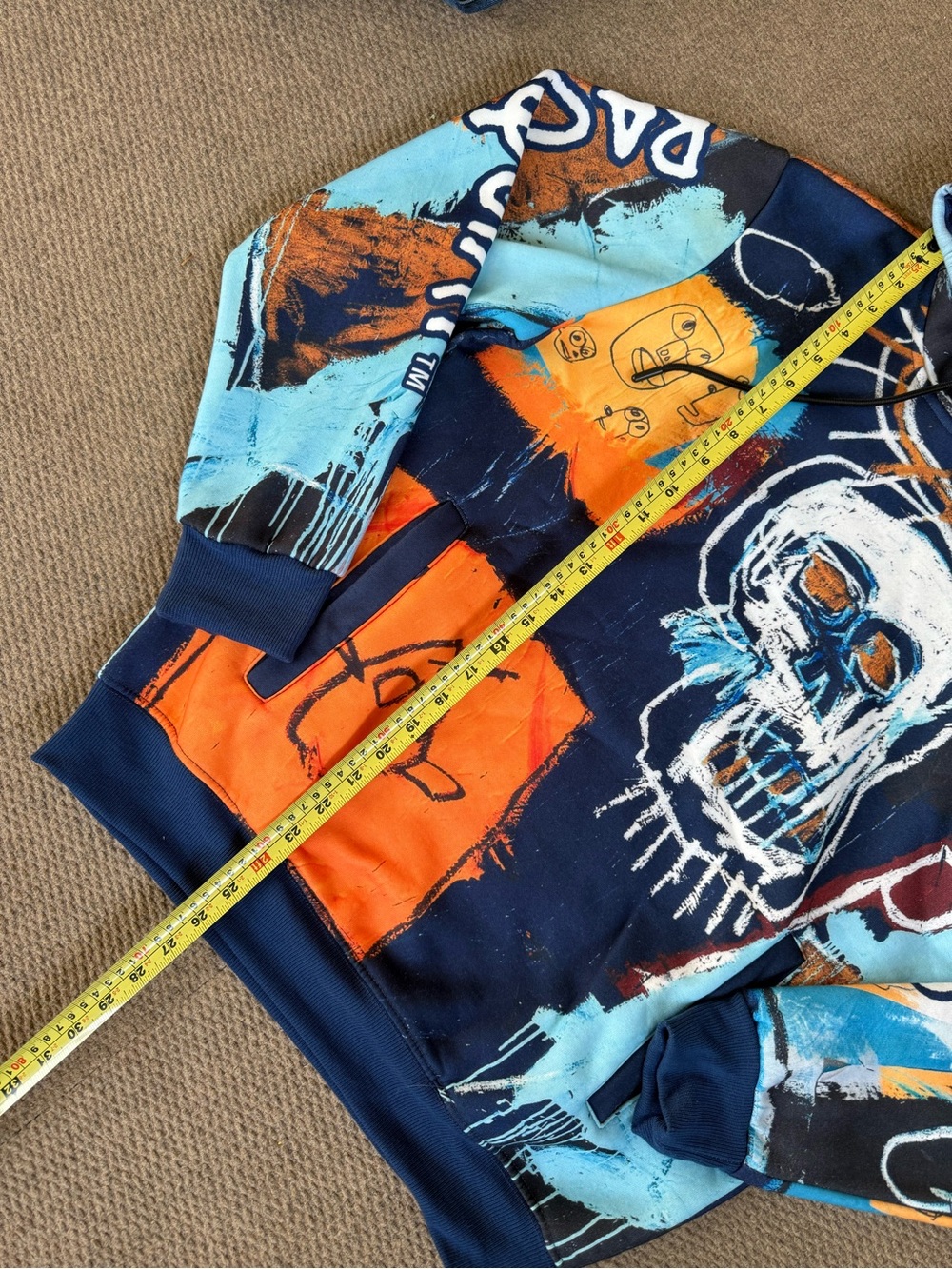 Jean-Michel Basquiat X Members Only All Over Print Graphic Sweatshirt Size Small - Picture 5 of 8